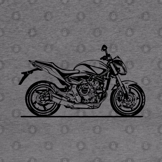 Hornet CB600F 2011 Motorcycle Sketch Art by DemangDesign